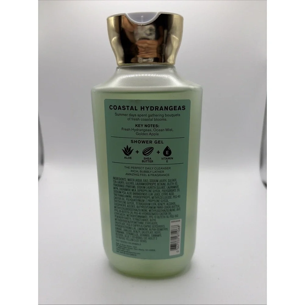 BATH & BODY WORKS COASTAL HYDRANGEAS SHOWER‎ GEL 10 FL OZ